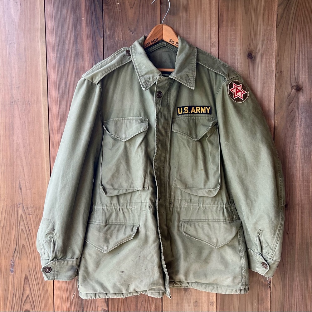 Vintage 1950s US Army “Olive Green” Field Jacket w/Sixth Army Insignia OG-107